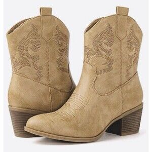 GLOBALWIN Women's Mid Calf Western Cowboy Boots Size 6 New